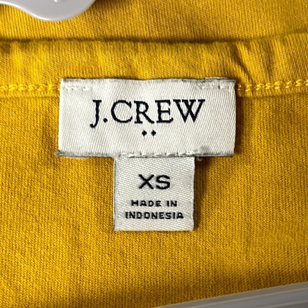 J CREW golden Rod Eyelet Top /tank with Ruffled Hem, 100% cotton, XS - Picture 2 of 6
